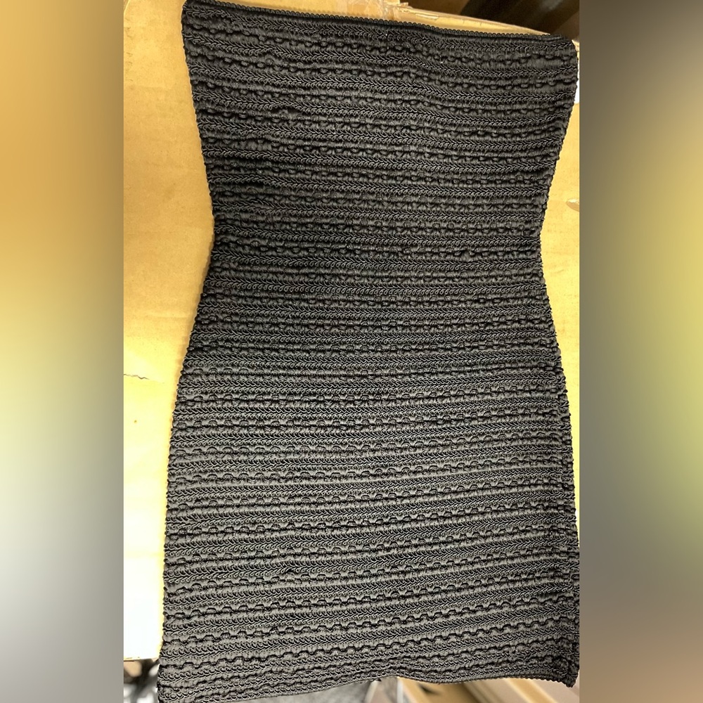 Always Black Strapless Textured Dress